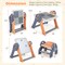 Costway 6-in-1 Multi-activity Kids Play Table & Chair Set with 102 PCS Compatible Bricks